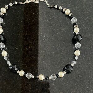 Cezanne Black and White Beaded Necklace